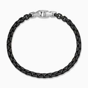 David Yurman Black and Stainless Silver Chain Bracelet